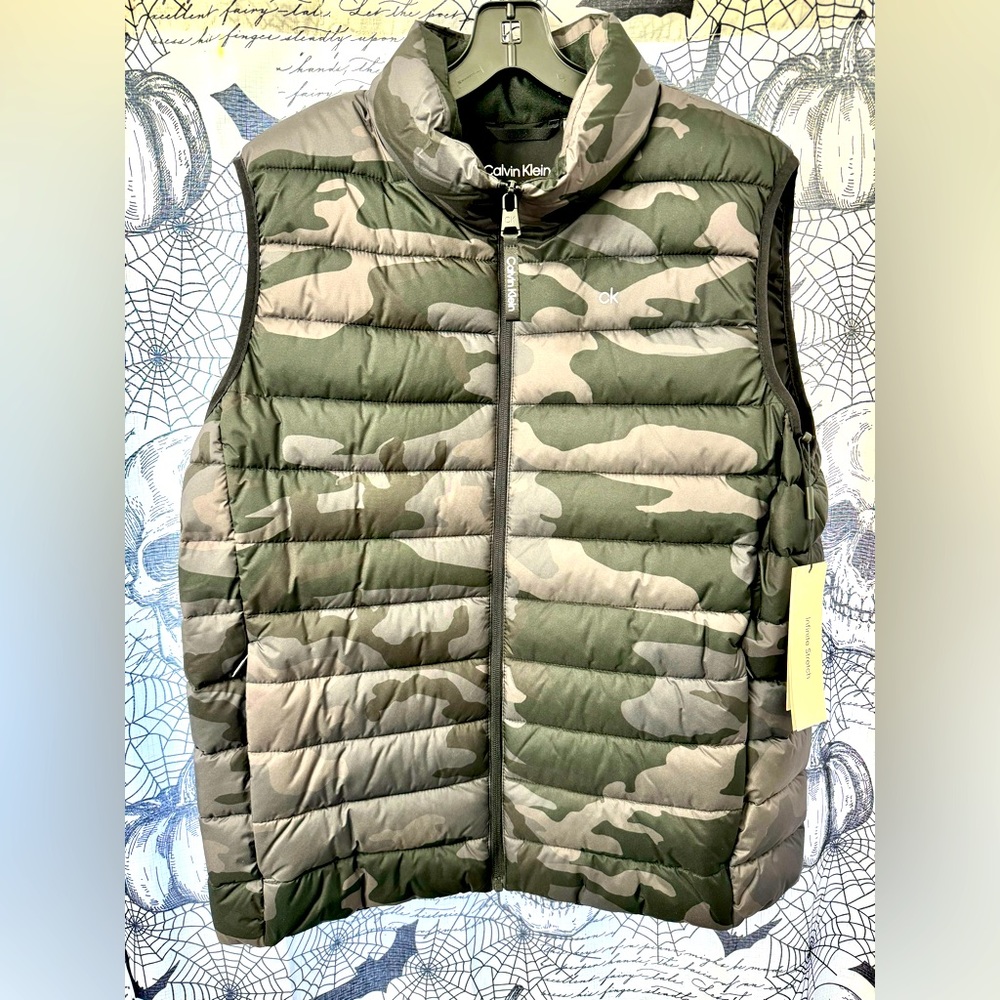 Calvin Klein Puffy Vest Black/Gray Camo